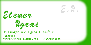 elemer ugrai business card
